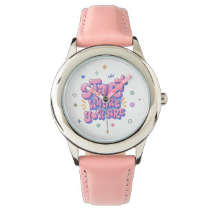 Colourful Bubble Letter Quote Watch