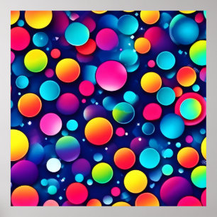 Colourful Bubble Symphony Poster