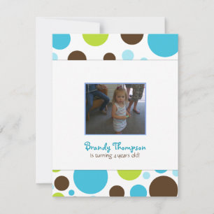 Colourful Bubbles Birthday Party Invitation