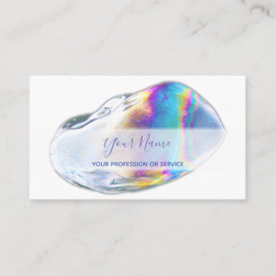 Colourful bubbles birthday planner and party business card
