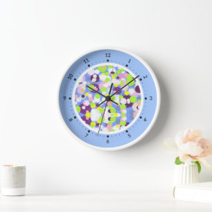 Colourful bubbles clock