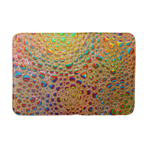 Colourful bubbles texture bath mat