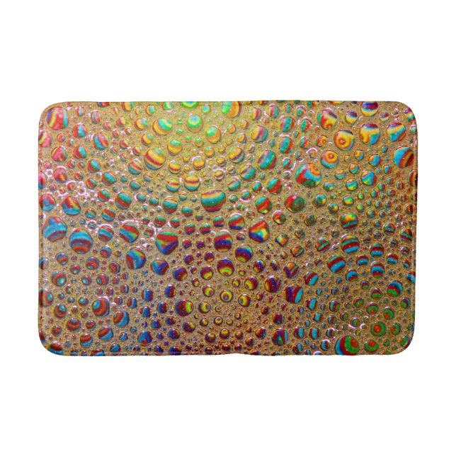 Colourful bubbles texture bath mat (Front)