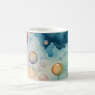 Colourful Bubbles Watercolor Art  Coffee Mug