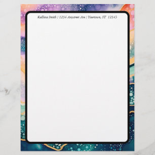 Colourful Bubbly Agate Letterhead