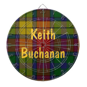 Colourful Buchanan Tartan Plaid Dart Board