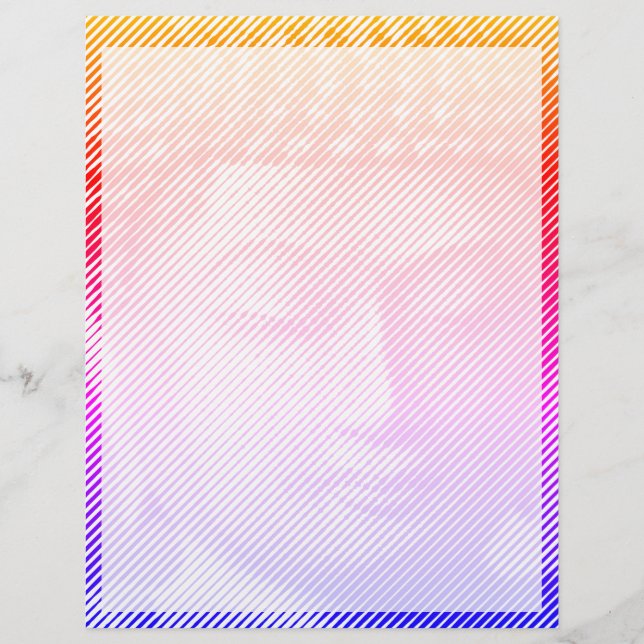 Colourful Buddha Face Statue Formed By Lines Letterhead (Front)
