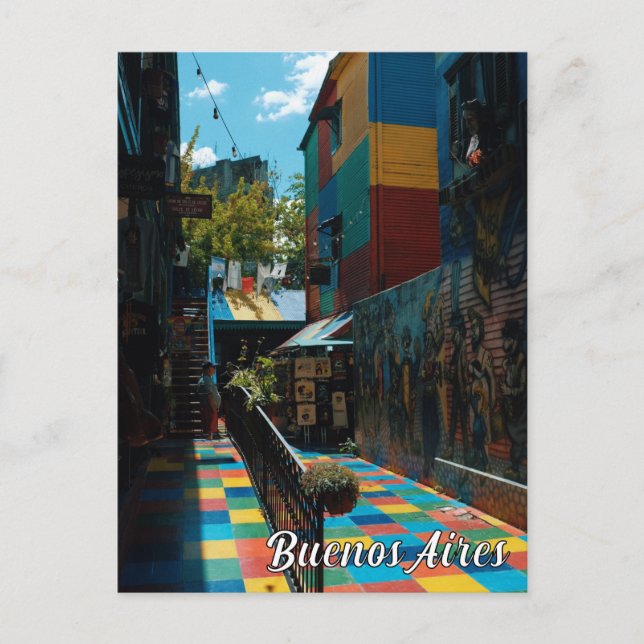 Colourful Buenos Aires Argentina Travel Photograph Postcard (Front)