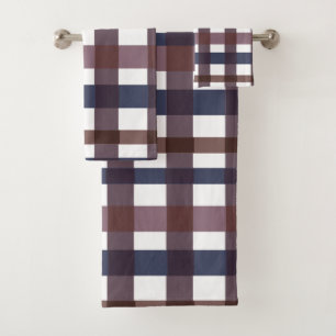 Colourful Buffalo Plaid Check Tartan Pattern Bath Towel Set