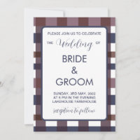 Colourful Buffalo Plaid Country Lumberjack Wedding