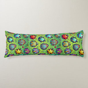 Colourful bugs body pillow