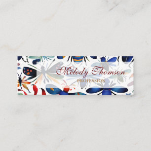 Colourful Bugs Whimsical Insects Art Mini Business Card