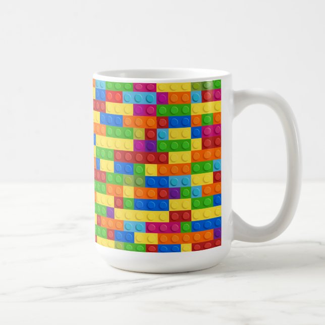 Colourful Building Block Pattern Coffee Mug (Right)