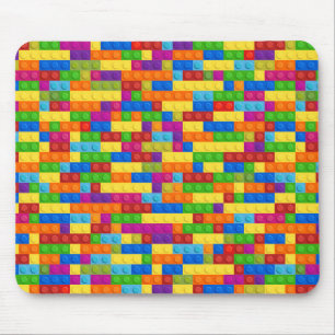 Colourful Building Block Pattern Mouse Pad