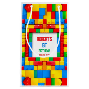 Colourful Building Blocks Birthday Gift Bag