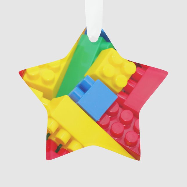 Colourful Building Blocks Ornament (Front)