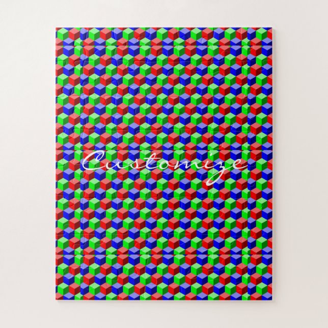 Colourful Building Blocks Thunder_Cove 3-D Jigsaw Puzzle (Vertical)