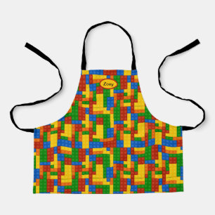 Colourful Building Bricks Kids Personalized Apron