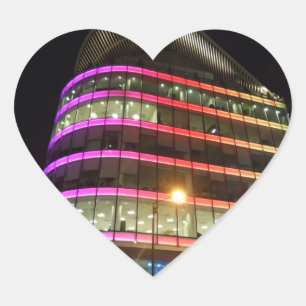 Colourful Building Heart Sticker