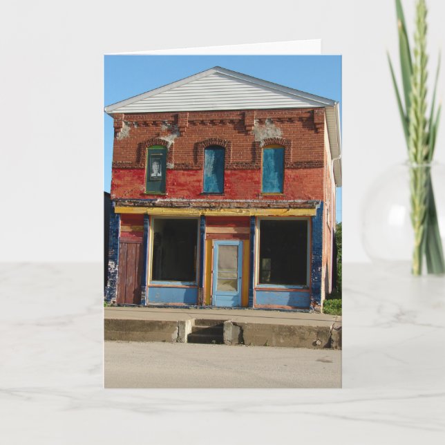 Colourful Building in Lone Tree, Iowa Card (Front)