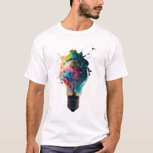 Colourful-Bulb-Design T-Shirt