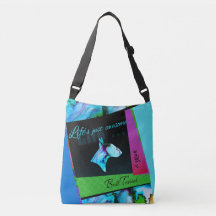 Colourful Bull Terrier bag "Life is awesome"