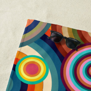 Colourful Bullseyes  Beach Towel