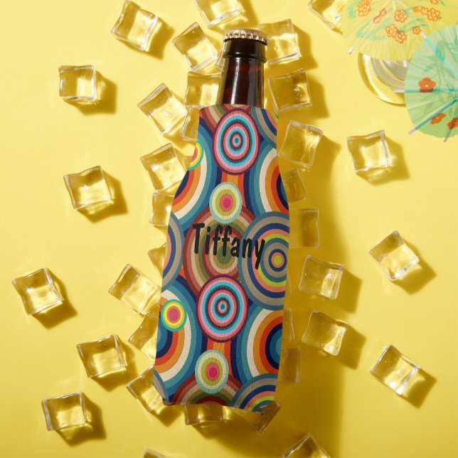 Colourful Bullseyes  Bottle Cooler (In Situ Summer)