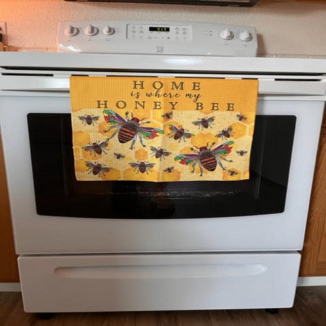 Colourful Bumble Bee Honey Bee Kitchen Towel (Creator Uploaded)