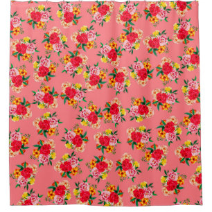 Colourful bunch of flowers with pinky backgroundar