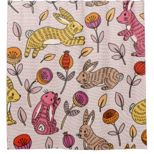 Colourful Bunnies: Cute Floral Vintage.