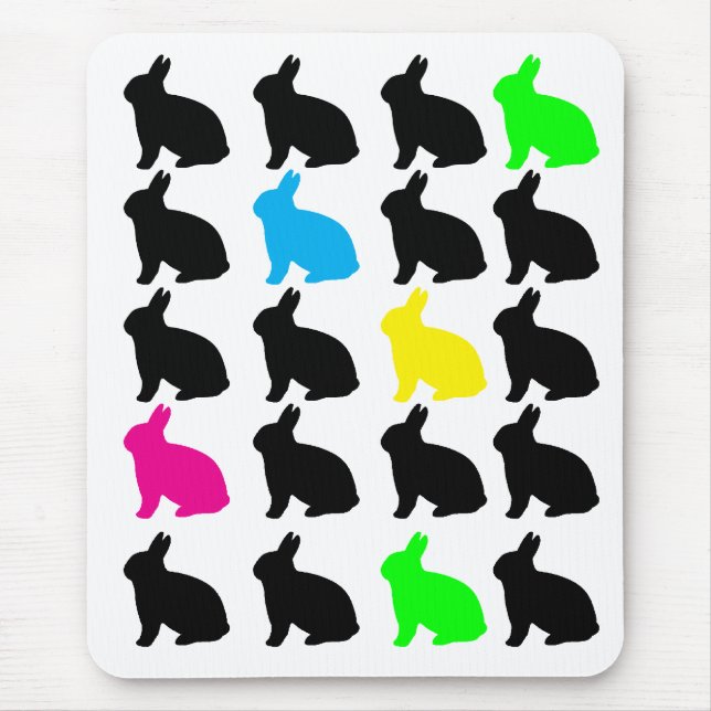 Colourful Bunnies Mousepad (Front)