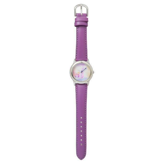 colourful bunny and butterfly kids wrist watch (Flat)