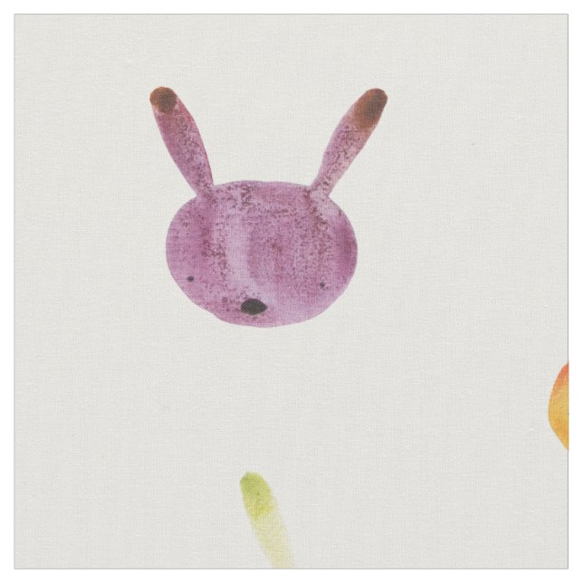 Colourful bunny fabric (Close Up)