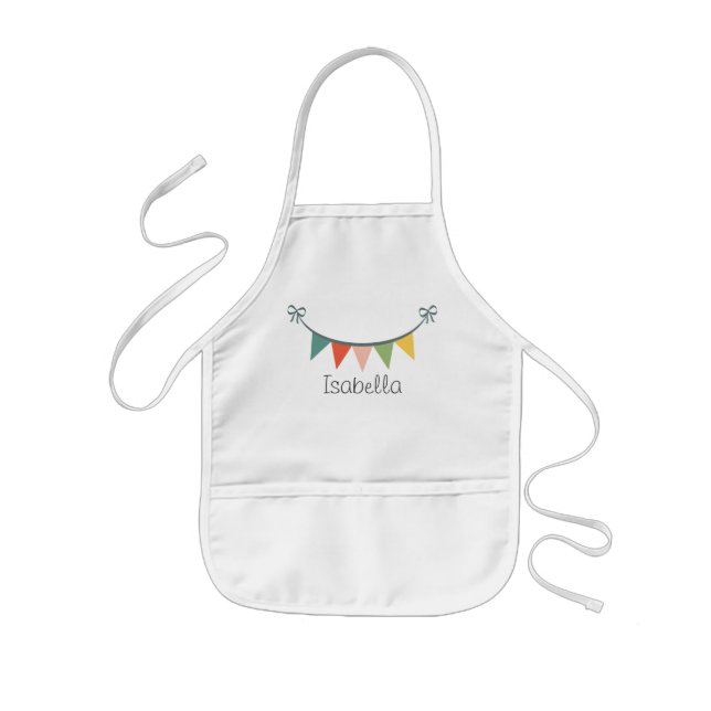 Colourful Bunting Banner Customized Aprons (Front)