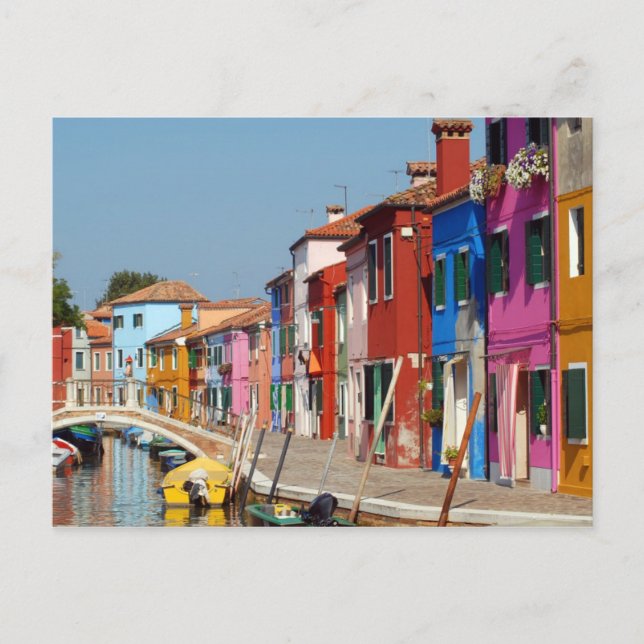 Colourful Burano Postcard (Front)