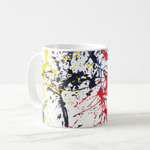 Colourful Burst: A Play of Random Splashes Coffee Mug
