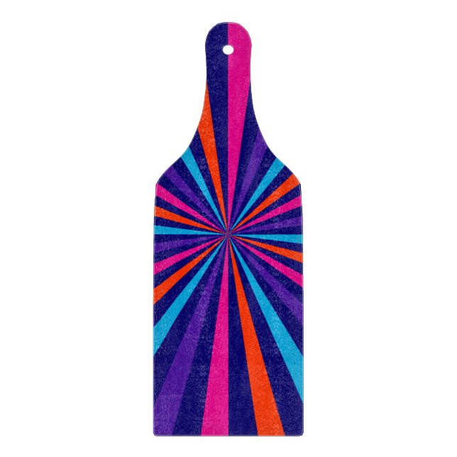 Colourful Burst Spinning Wheel Design Cutting Board (Front)