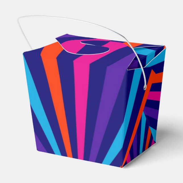 Colourful Burst Spinning Wheel Design Favor Box (Back Side)