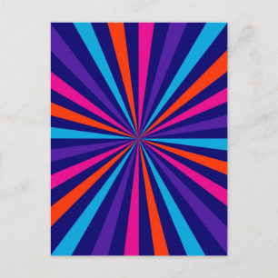 Colourful Burst Spinning Wheel Design Postcard