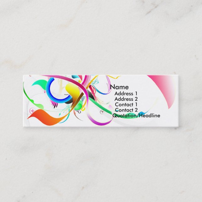 Colourful business card for sale (Front)