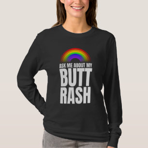 Colourful Butt Rash Joke Funny Vacation Embarrassi T-Shirt