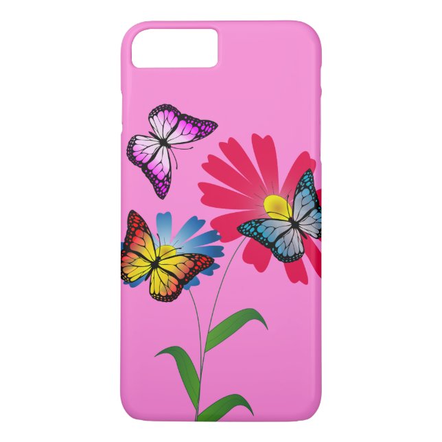 Colourful butterflies and flowers Case-Mate iPhone case (Back)