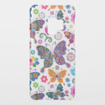 Colourful Butterflies And Flowers Pattern Uncommon Samsung Galaxy S9 Case<br><div class="desc">Cool colourful retro butterflies and flowers pattern.</div>