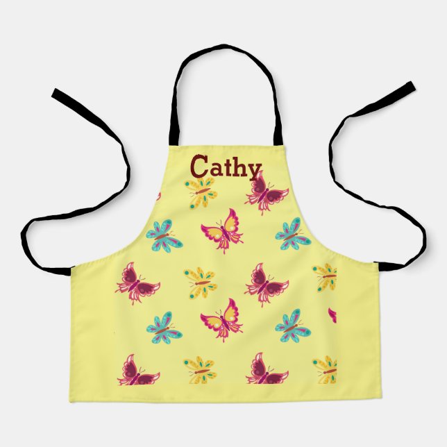 Colourful Butterflies Apron (Front)