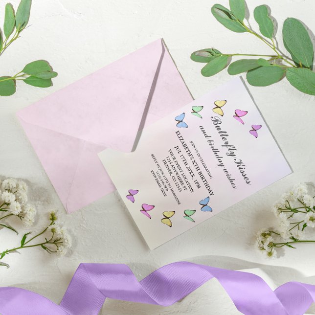 Colourful Butterflies Birthday Invitation (Creator Uploaded)