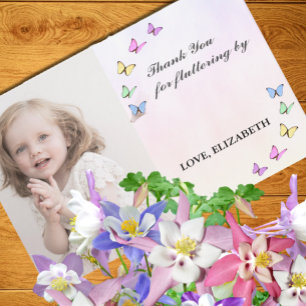 Colourful Butterflies Birthday Thank You Card
