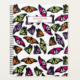 Colourful Butterflies Decorative Pattern Diary Planner