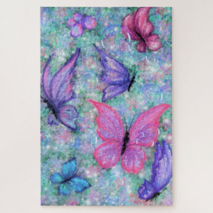 Colourful Butterflies Flying - Cute Jigsaw Puzzle
