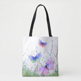 Colourful Butterflies Flying Tote Bag Spring Joy